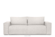 Sofa 3 boucle z funkcją spania biały