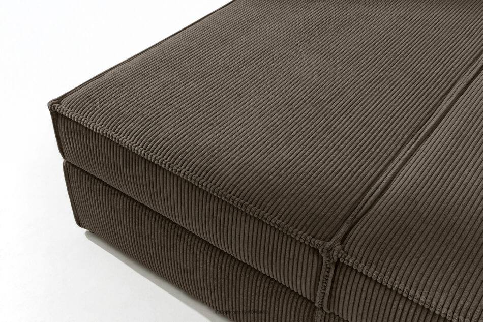 ROTI Łóżko kontynentalne z toperem 140 cm tkanina sztruks brązowy brązowy - zdjęcie 9
