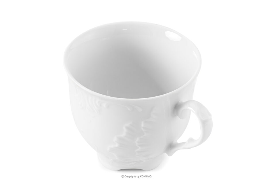 ROCOCO MARIA Filiżanka do kawy z porcelany biały 100ml biały - zdjęcie 2