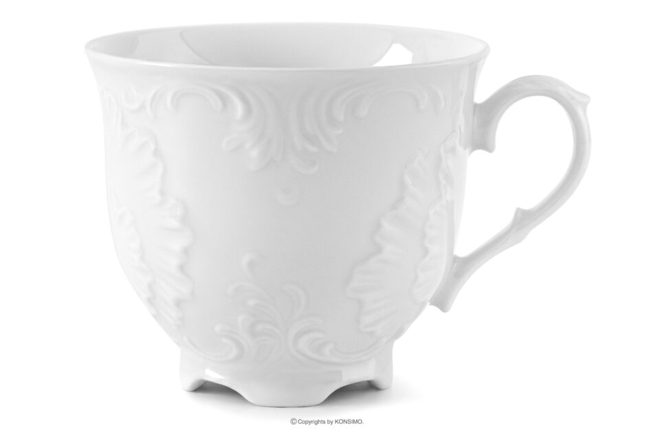 ROCOCO MARIA Filiżanka do herbaty z porcelany biały biały - zdjęcie 0