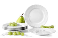 Talerz deserowy 6 szt. z porcelany biały