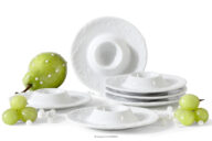 Kieliszek do jajka 6 szt. z porcelany biały