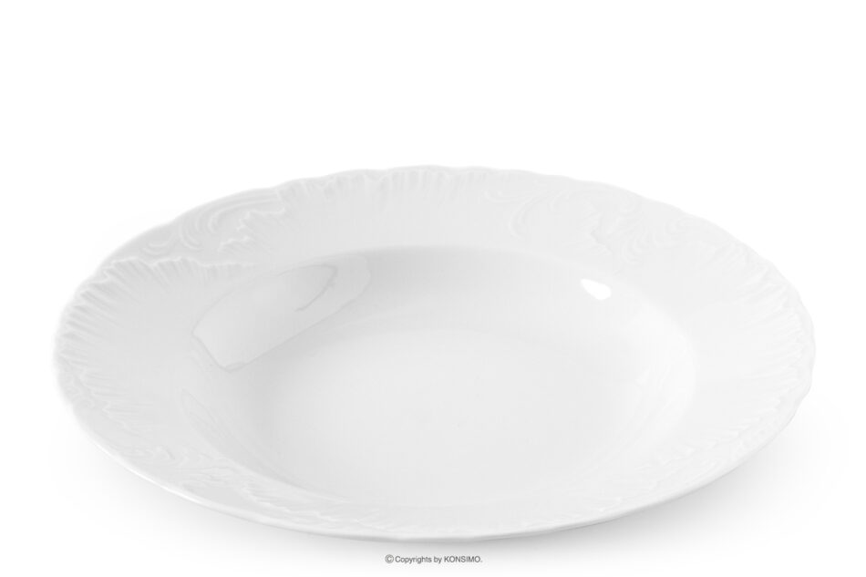ROCOCO MARIA Serwis obiadowy 6 os. (25 el.) z porcelany biały biały - zdjęcie 6