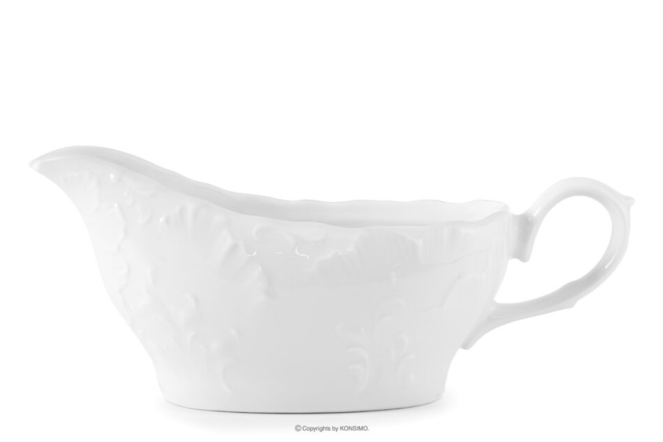 ROCOCO MARIA Serwis obiadowy 6 os. (25 el.) z porcelany biały biały - zdjęcie 8
