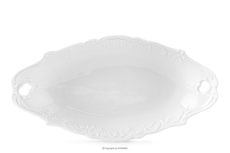 ROCOCO MARIA Serwis obiadowy 6 os. (25 el.) z porcelany biały biały - zdjęcie 10