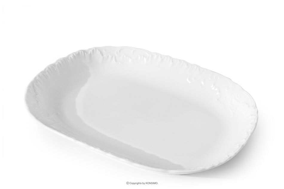 ROCOCO MARIA Serwis obiadowy 6 os. (25 el.) z porcelany biały biały - zdjęcie 16