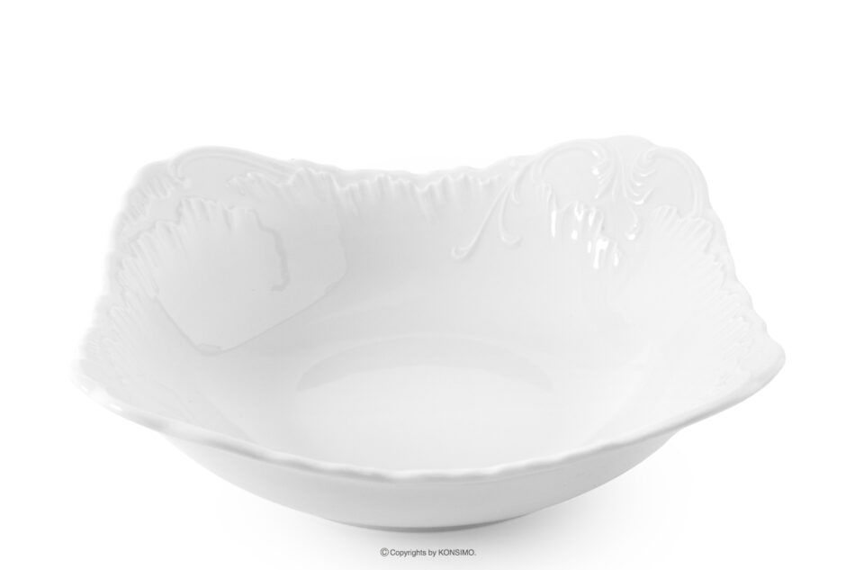 ROCOCO MARIA Serwis obiadowy 6 os. (25 el.) z porcelany biały biały - zdjęcie 18