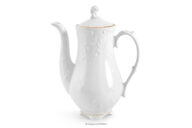 Imbryk z porcelany złota linia