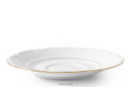 Spodek klasyczna z porcelany biały/złota linia