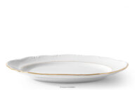 Półmisek klasyczny z porcelany biały/złota linia