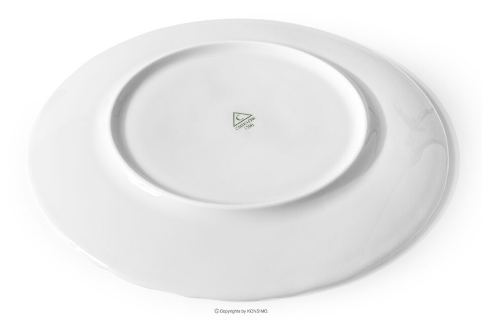 SOFIA ZŁOTA LINIA Talerz obiadowy z porcelany złota linia biały/złoty - zdjęcie 4