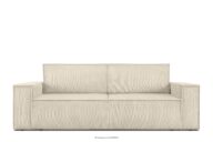 Sofa rozkładana 3 osobowa z pojemnikiem na pościel kremowa