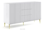 Biała elegancka komoda na złotych nóżkach