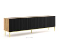 Szafka RTV 200cm pod telewizor dąb artisan/czarny
