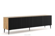 Szafka RTV 200cm pod telewizor dąb artisan/czarny