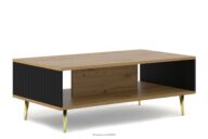 Stolik kawowy na złotych nóżkach dąb artisan/czarny