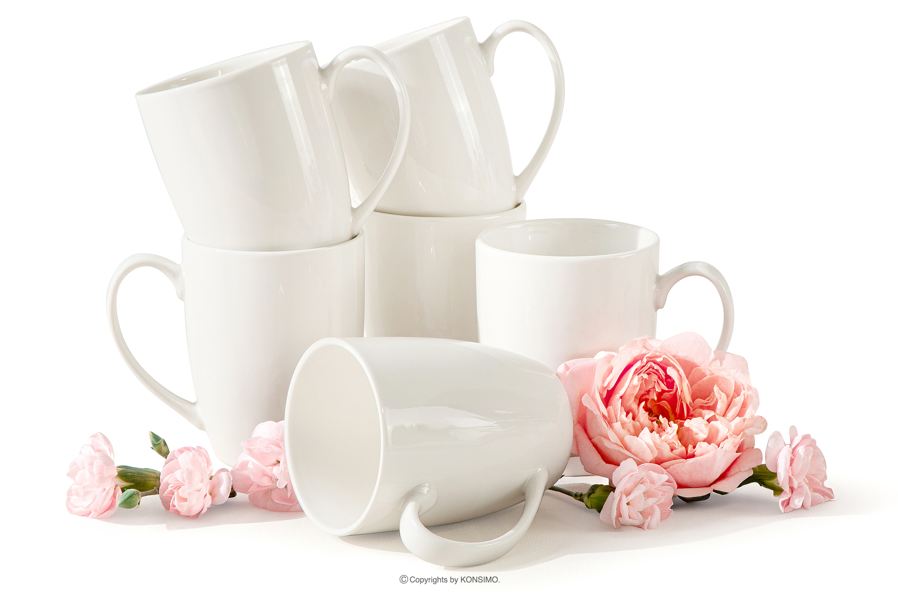 Kubek twarda porcelana 6 szt. ecru