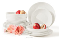 Zestaw obiadowy twarda porcelana 6 os. (18 el.) ecru