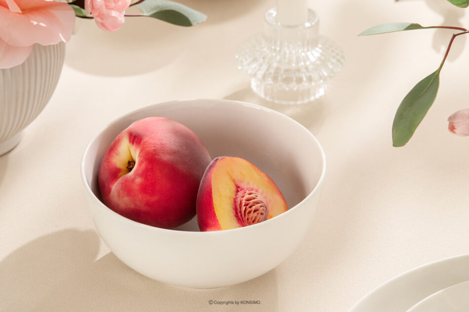 AD BELLA Zestaw obiadowy twarda porcelana 6 os. (24 el.) ecru ecru - zdjęcie 13