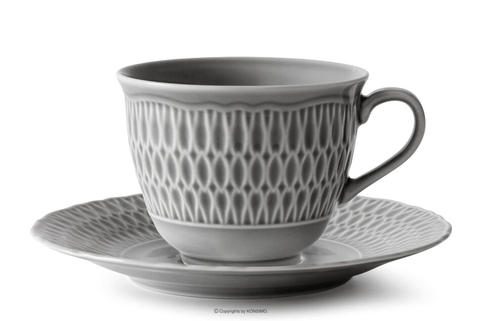 SOFIA KSIĘŻYCOWA Filiżanka z porcelany szary szary - zdjęcie 3
