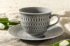 SOFIA KSIĘŻYCOWA Filiżanka z porcelany szary szary - zdjęcie 2