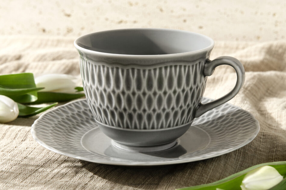 SOFIA KSIĘŻYCOWA Filiżanka z porcelany szary szary - zdjęcie 1