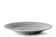 Spodek filiżanki z porcelany szary