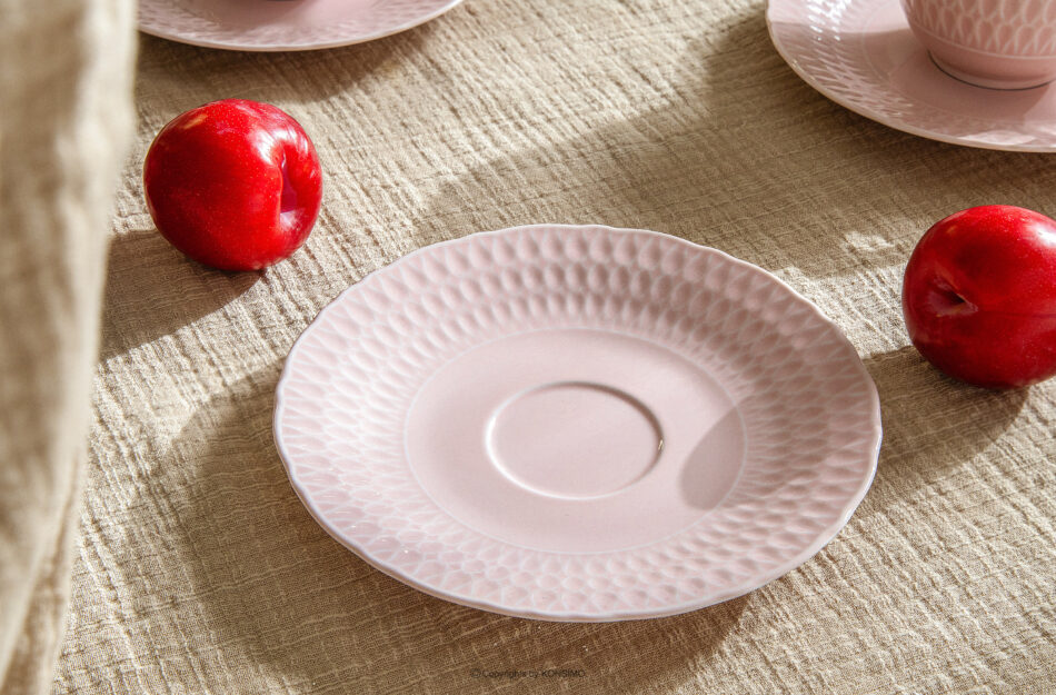SOFIA RÓŻANA Zestaw kawowy 6 os. (18 el.) z porcelany różowy różowy - zdjęcie 11