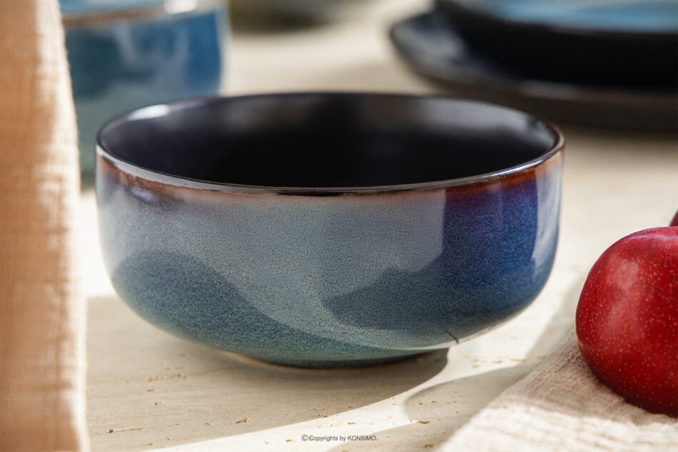 BALI Miska 6 szt. niebieski/czarny mat niebieski/czarny mat - zdjęcie 5