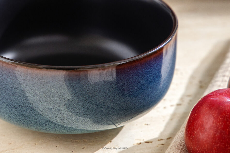 BALI Miska 6 szt. niebieski/czarny mat niebieski/czarny mat - zdjęcie 6