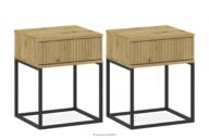 Zestaw stolików nocnych z szufladą nowoczesny dąb artisan 2szt