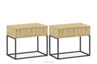 Duży stolik nocny z szufladą nowoczesny dąb artisan 2szt