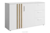 Nowoczesna komoda do salonu 120 cm biały/dąb artisan
