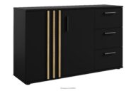 Nowoczesna komoda do salonu 120 cm czarny/dąb artisan