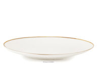 Talerz obiadowy twarda porcelana ecru/złoty