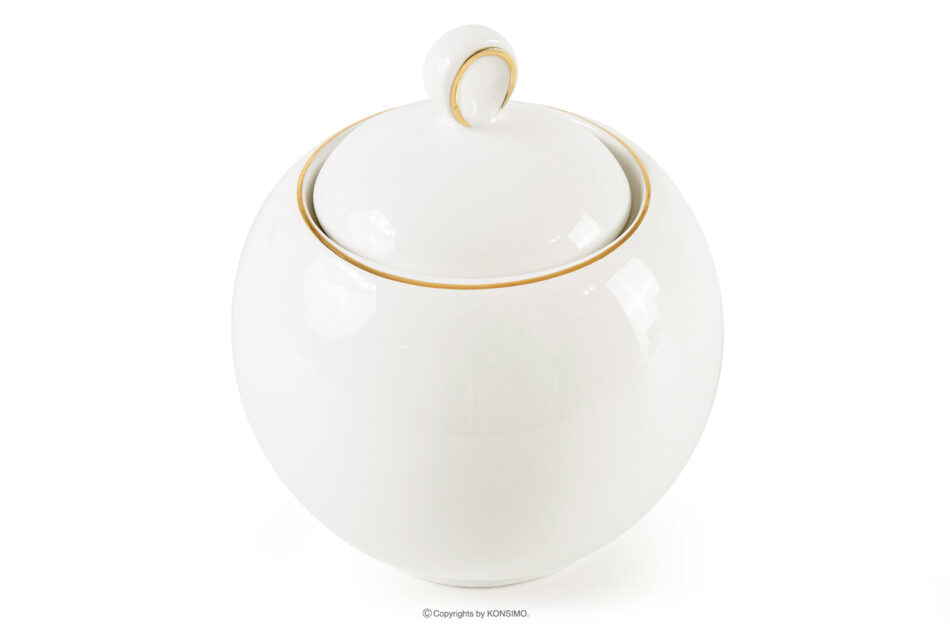 AD BELLA Cukiernica twarda porcelana ecru/złoty ecru/złoty - zdjęcie 2