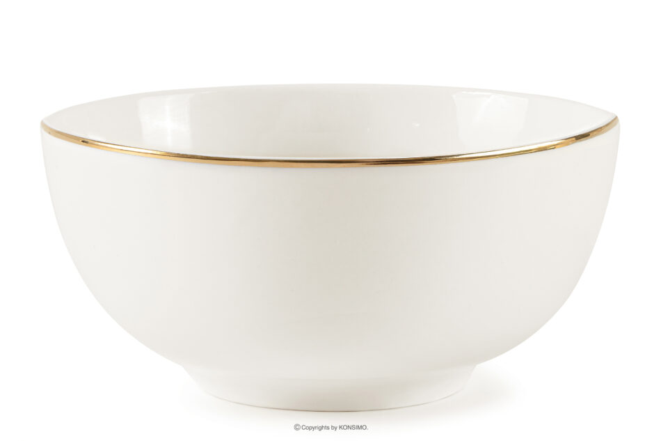 AD BELLA Miska twarda porcelana ecru/złoty 6 szt. ecru/złoty - zdjęcie 2