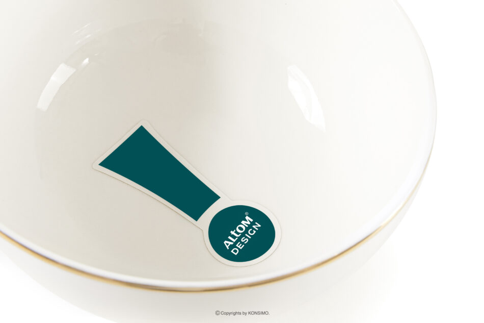 AD BELLA Miska twarda porcelana ecru/złoty 6 szt. ecru/złoty - zdjęcie 6