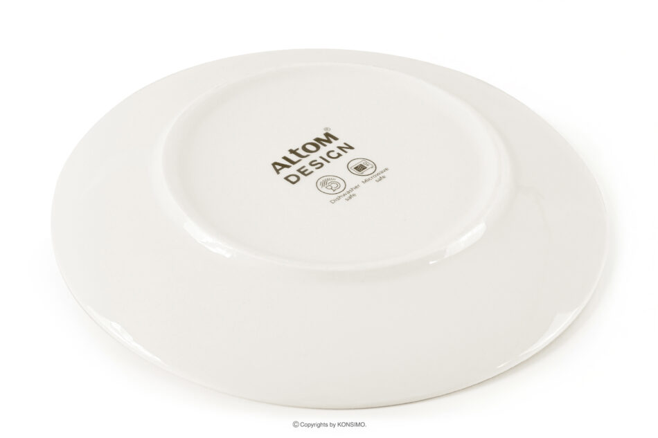 AD BELLA Zestaw kawowy twarda porcelana ecru/złoty 6 os. (20 el.) ecru/złoty - zdjęcie 3