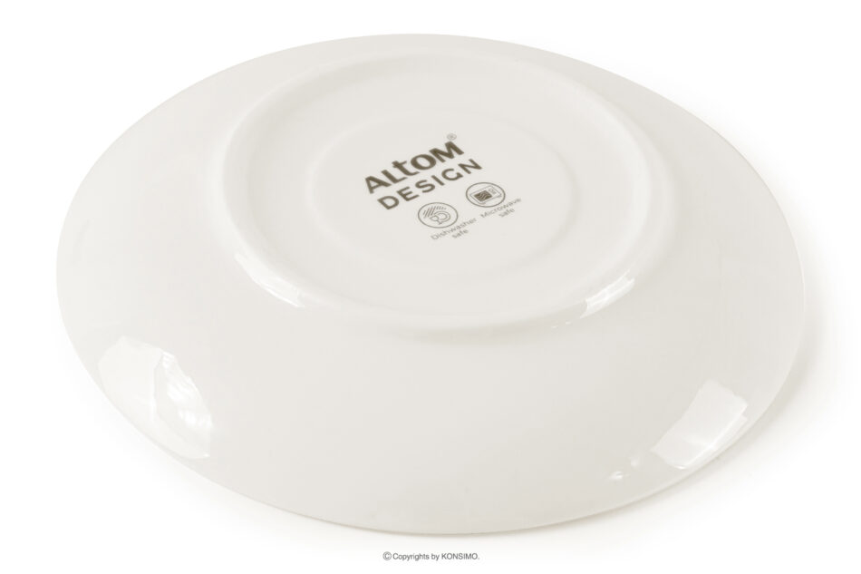 AD BELLA Zestaw kawowy twarda porcelana ecru/złoty 6 os. (20 el.) ecru/złoty - zdjęcie 8