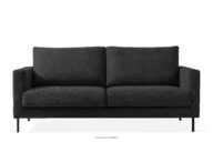 Sofa trzyosobowa na wysokich nóżkach tkanina pleciona antracytowy