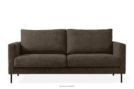 Sofa trzyosobowa na wysokich nóżkach tkanina pleciona chłodny brązowy