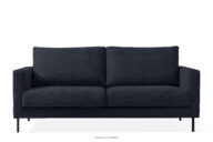 Sofa trzyosobowa na wysokich nóżkach tkanina pleciona granatowy