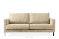 Sofa trzyosobowa na wysokich nóżkach tkanina pleciona ecru