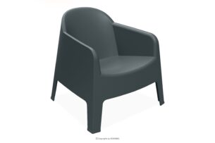 MALUS, https://konsimo.pl/kolekcja/malus/ Fotel ogrodowy nowoczesny polipropylen antracytowy antracytowy - zdjęcie