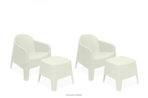 MALUS, https://konsimo.pl/kolekcja/malus/ Zestaw mebli ogrodowych modern polipropylen beżowy beżowy - zdjęcie