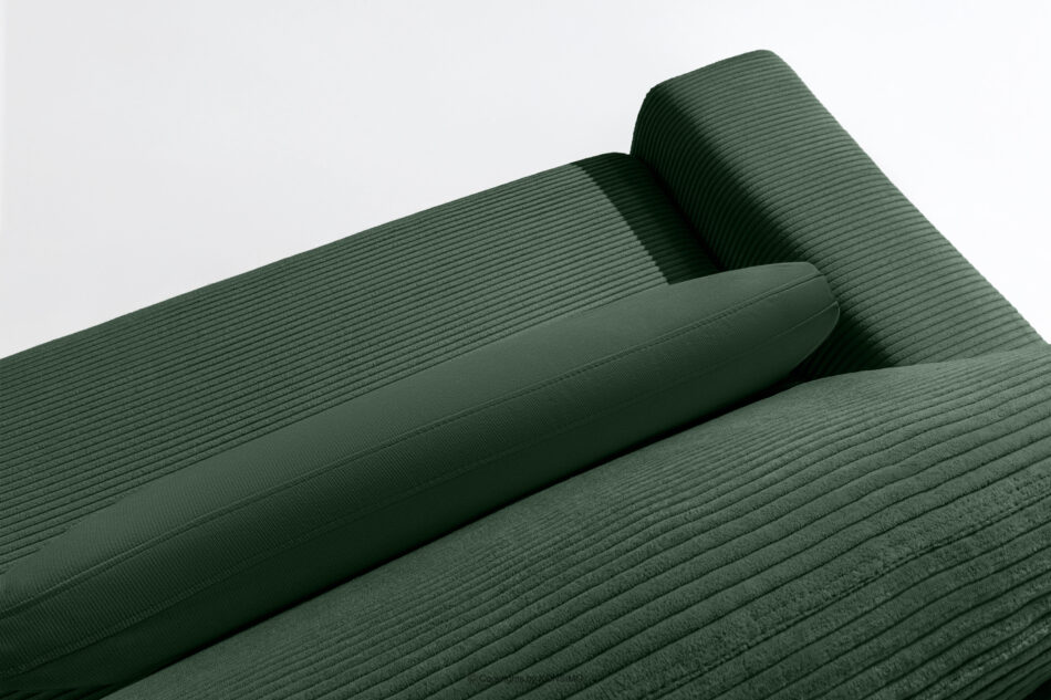MOLLIS Sofa trzyosobowa z poduszkami rozkładana tkanina sztruks / welur ciemny zielony ciemny zielony - zdjęcie 7