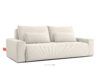 MOLLIS Rozkładana sofa z poduszkami tkanina sztruks / welur kremowy kremowy - zdjęcie 3