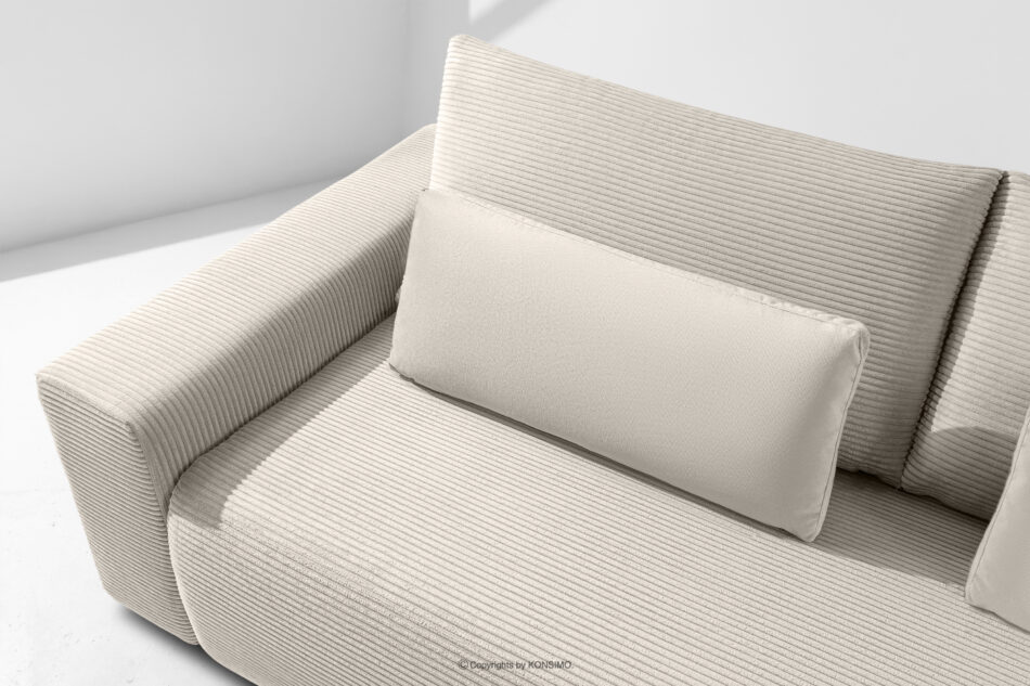 MOLLIS Rozkładana sofa z poduszkami tkanina sztruks / welur kremowy kremowy - zdjęcie 5