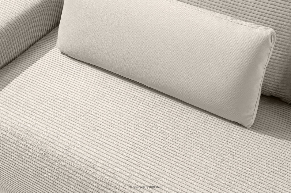 MOLLIS Rozkładana sofa z poduszkami tkanina sztruks / welur kremowy kremowy - zdjęcie 6